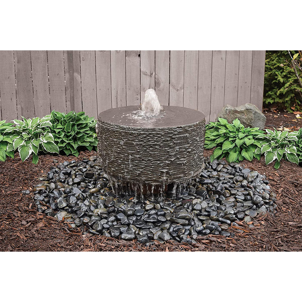 EasyPro: Tranquil Decor | Levitation Fountain Complete Kit with 48" Basin, 575GPH Pump, Plumbing and Light Ring