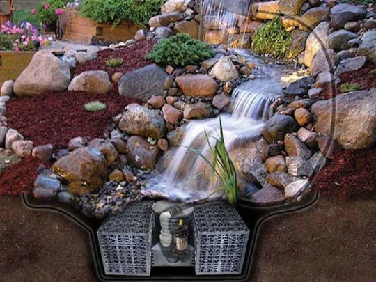 Waterfall pumps