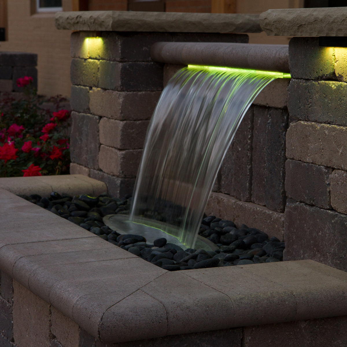 Atlantic Watergardens: Color Changing Colorfalls | 12", 24", 36" | Acrylic Formal Waterfall Spillway | Lighted Waterfall LED Spillway