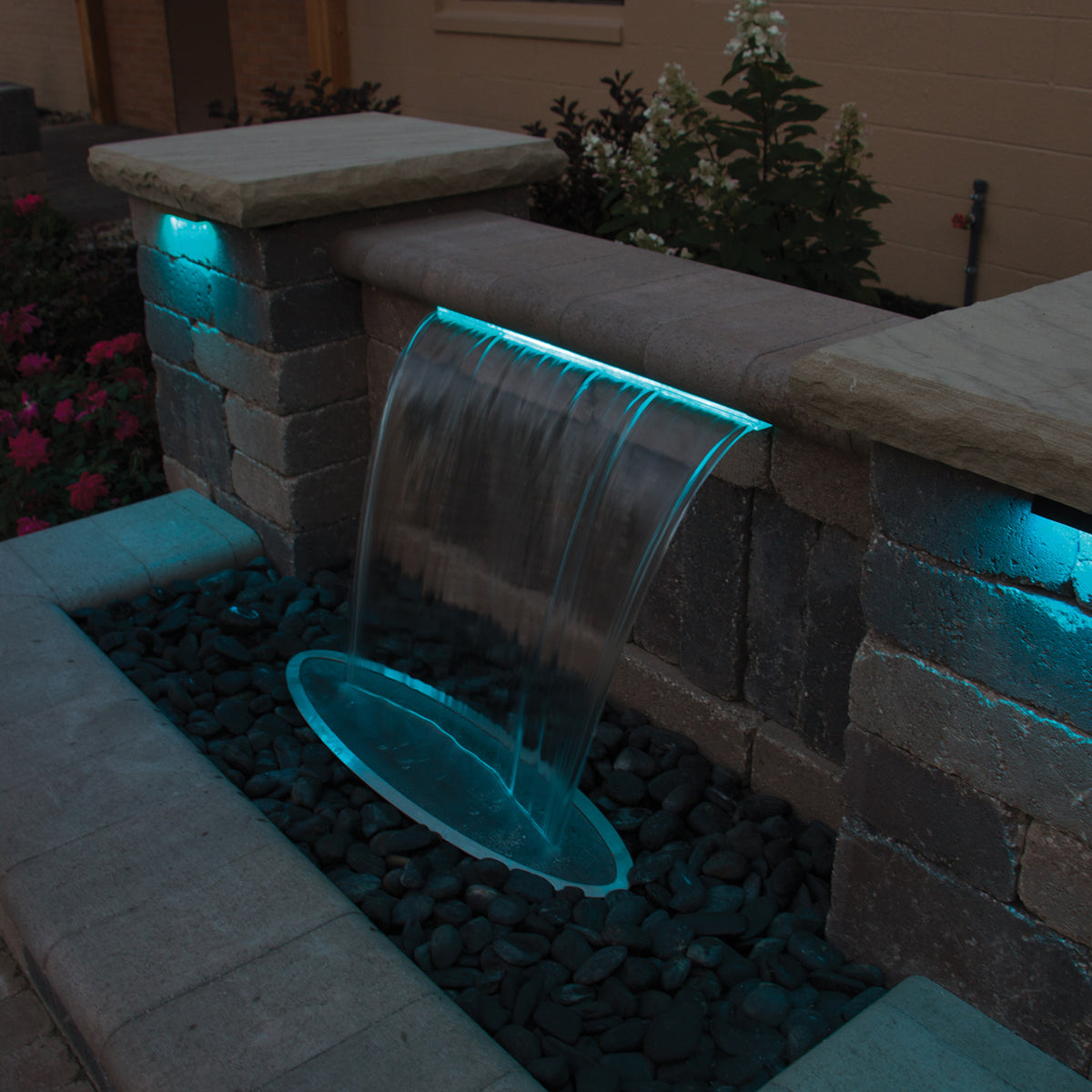 Atlantic Watergardens: Color Changing Colorfalls | 12", 24", 36" | Acrylic Formal Waterfall Spillway | Lighted Waterfall LED Spillway