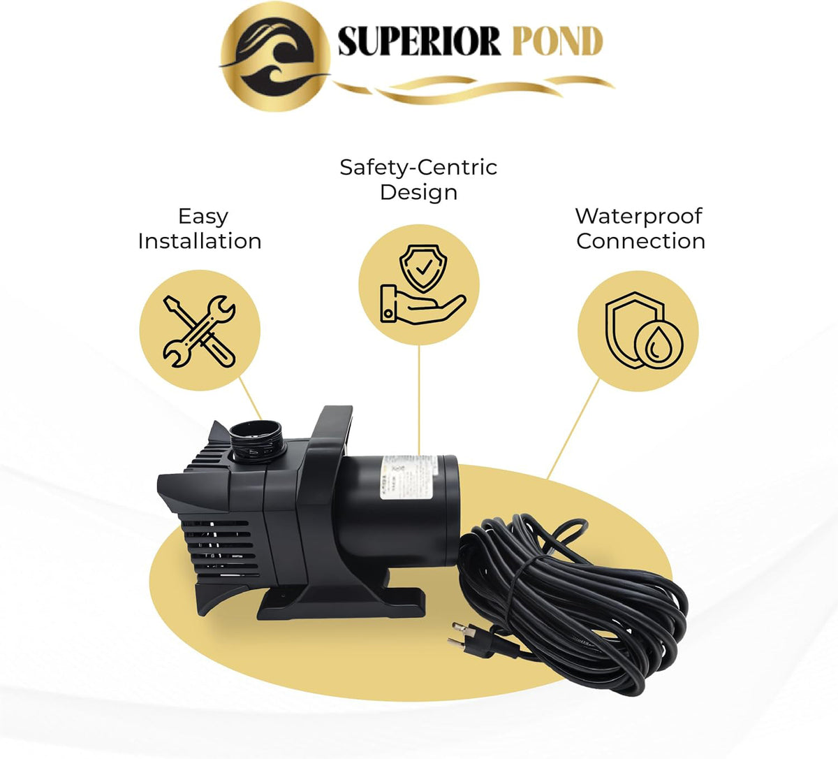 Superior Pond Asynchronous Pond Pump 100ft Cord