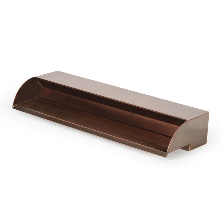 Atlantic Water Gardens: Stainless Steel & Copper Waterfall Spillways | 24" & 36" Waterfall Spillway | Pool Waterfall Spillway | Formal Water Feature Spillway