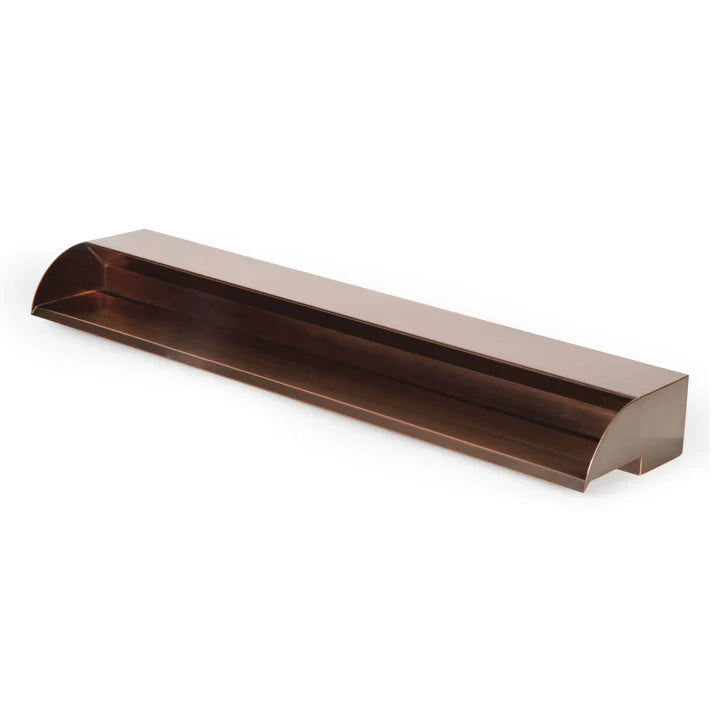 Atlantic Water Gardens: Stainless Steel & Copper Waterfall Spillways | 24" & 36" Waterfall Spillway | Pool Waterfall Spillway | Formal Water Feature Spillway