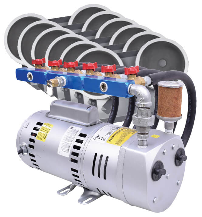 EasyPro: High Volume Rotary Vane Pond Compressor Kit -1 HP NO Tubing
