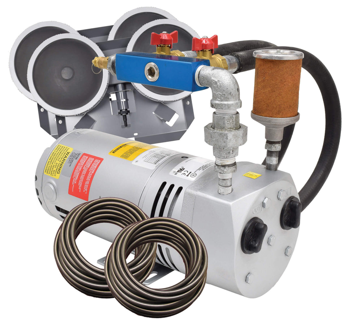 EasyPro: Rotary Vane Pond Aeration System- 1/4 HP Kit w/ Poly Tubing