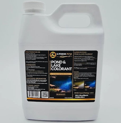 Superior Ponds Liquid Pond Dye | 32oz | Lake Dye | Concentrated Dye for Ponds & Lakes