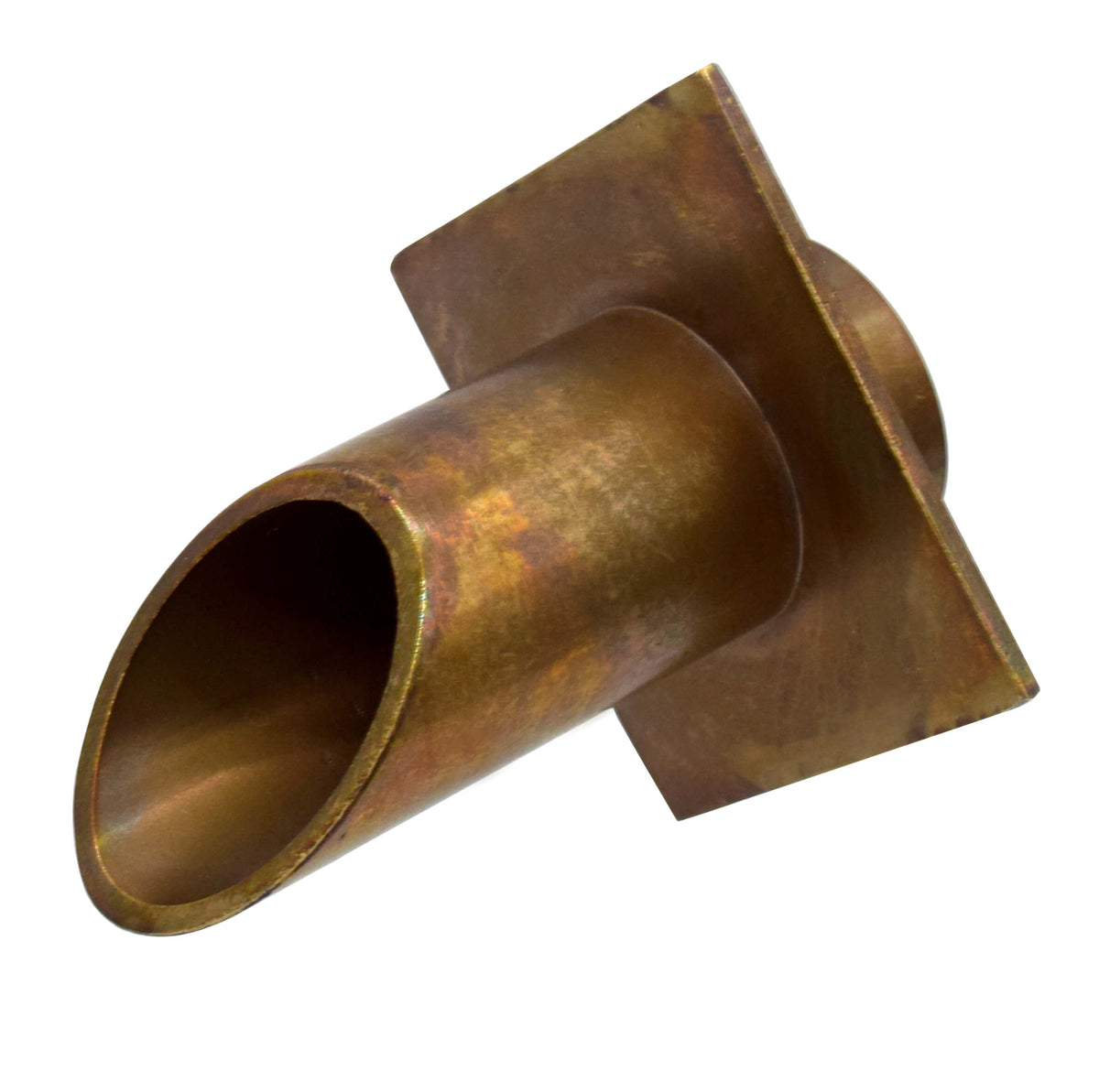 EasyPro: Vianti Falls Brass 2" Round Scupper with diamond wall plate