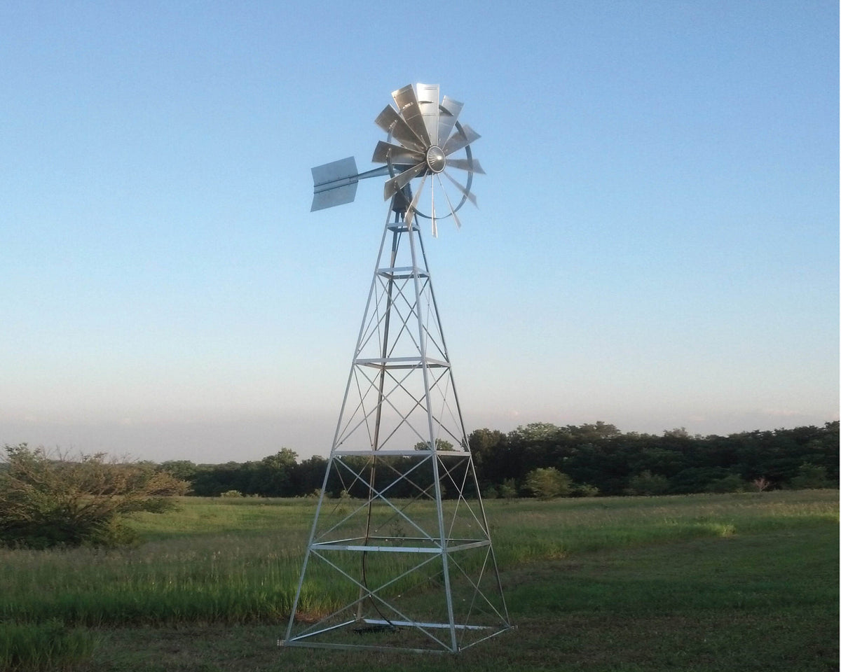 EasyPro: 20' Four Legged Becker Windmill with 2-way splitter, 50' poly, 200' Quick Sink tubing and 2- QS1 diffusers