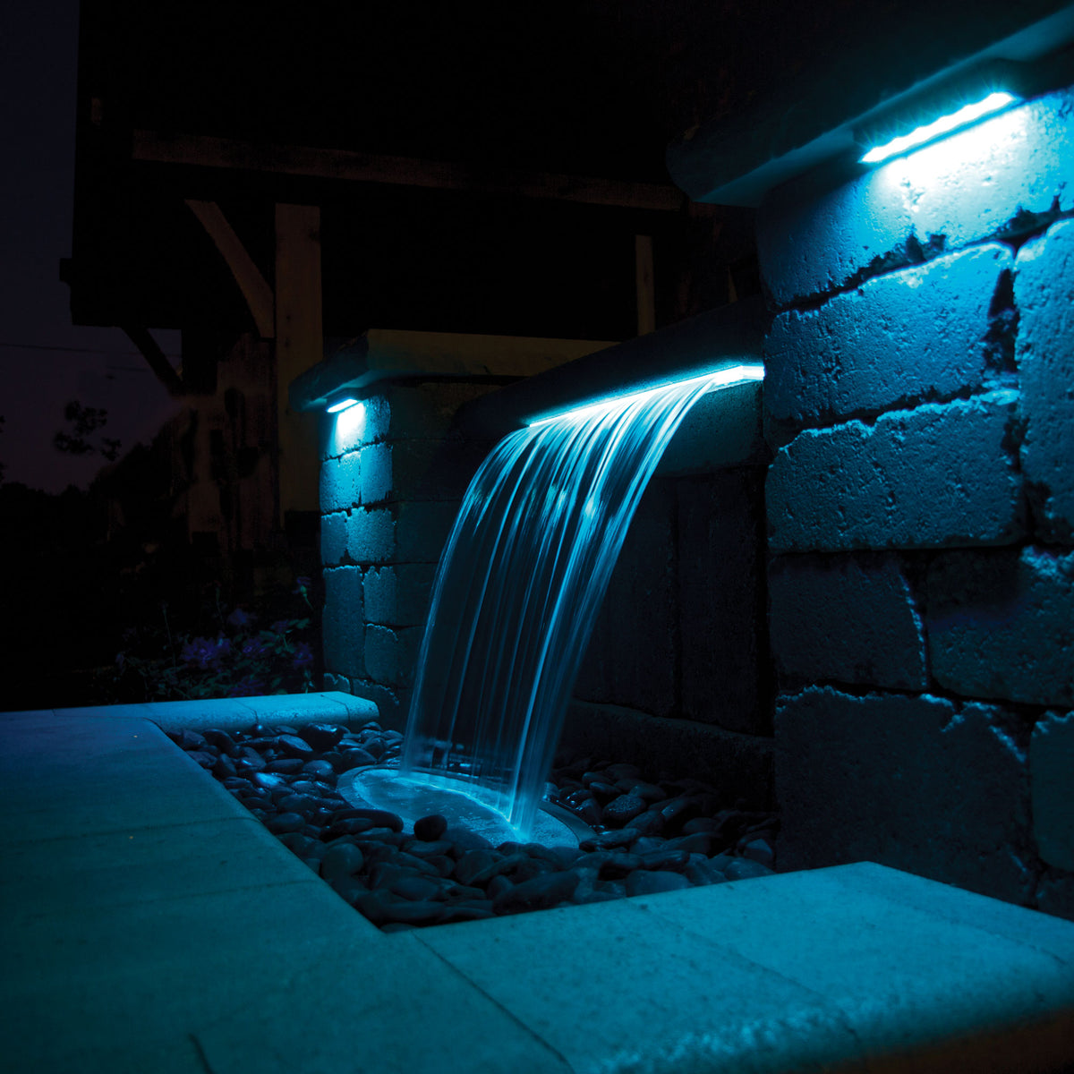 Atlantic Watergardens: Color Changing Colorfalls | 12", 24", 36" | Acrylic Formal Waterfall Spillway | Lighted Waterfall LED Spillway