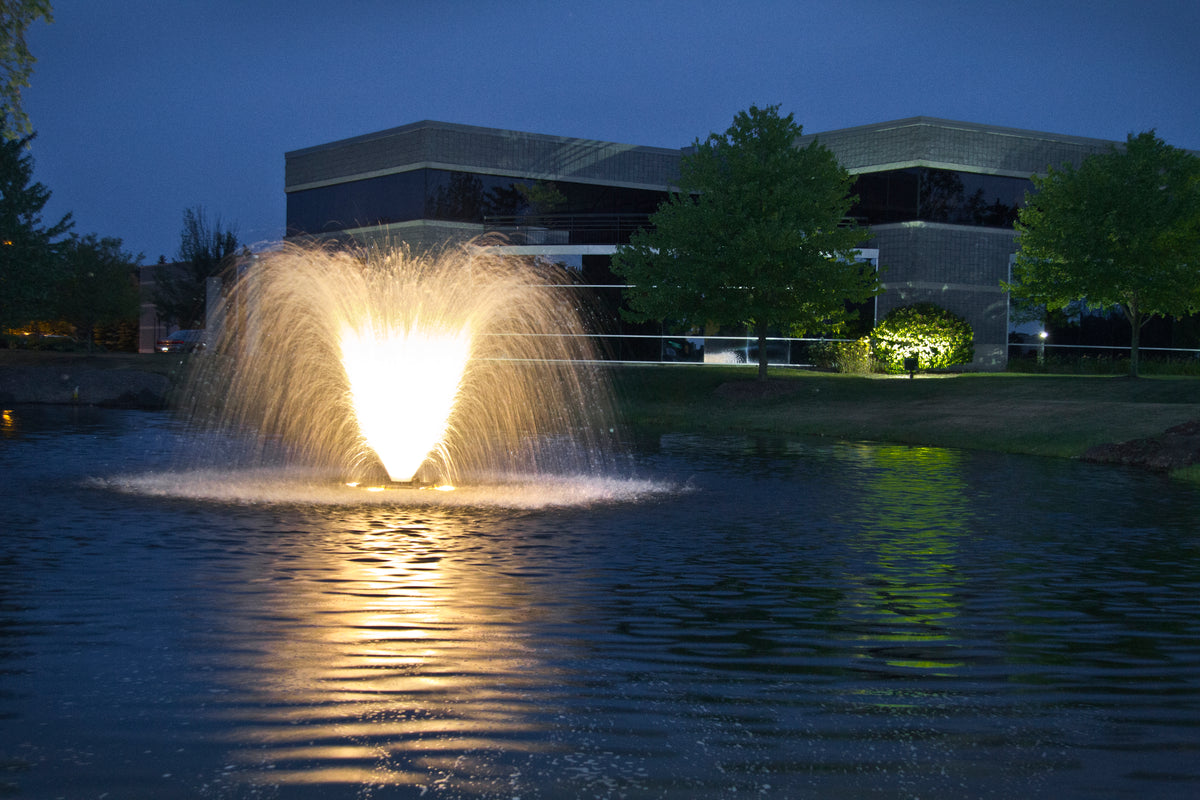 Scott Aerator: NightGlo White LED Fountain Light Kit | 2 or 4 Fixture | No Fountain Included | For Scott Aerator Units Only