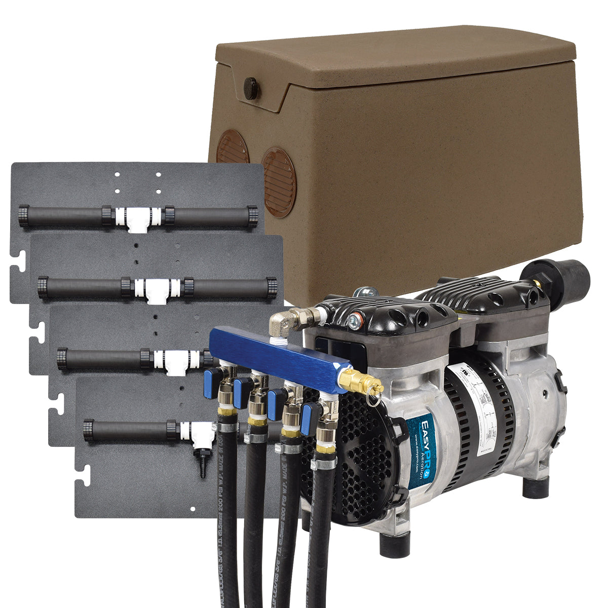 EasyPro: Diffused Aeration De-icing Kits - Deep Water - Docks up to long - NOW WITH SOUNDSHIELD