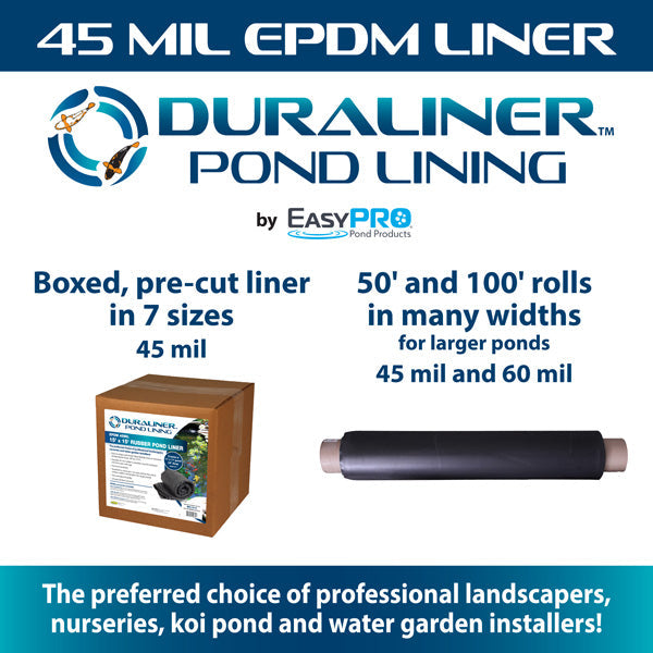 EasyPro: 45 mil Cut DuraLiner EPDM Liner Per Sq. Ft. - Specify length and width