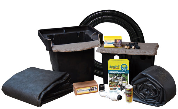EasyPro: Complete Pond Kit | Mini to Large, 6' x 6' to 34' x 34' Ponds