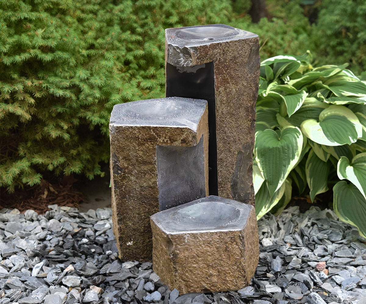 EasyPro: Tranquil Decor | Keyed Spillway XL Basalt Complete Kit | 8", 20", 27"