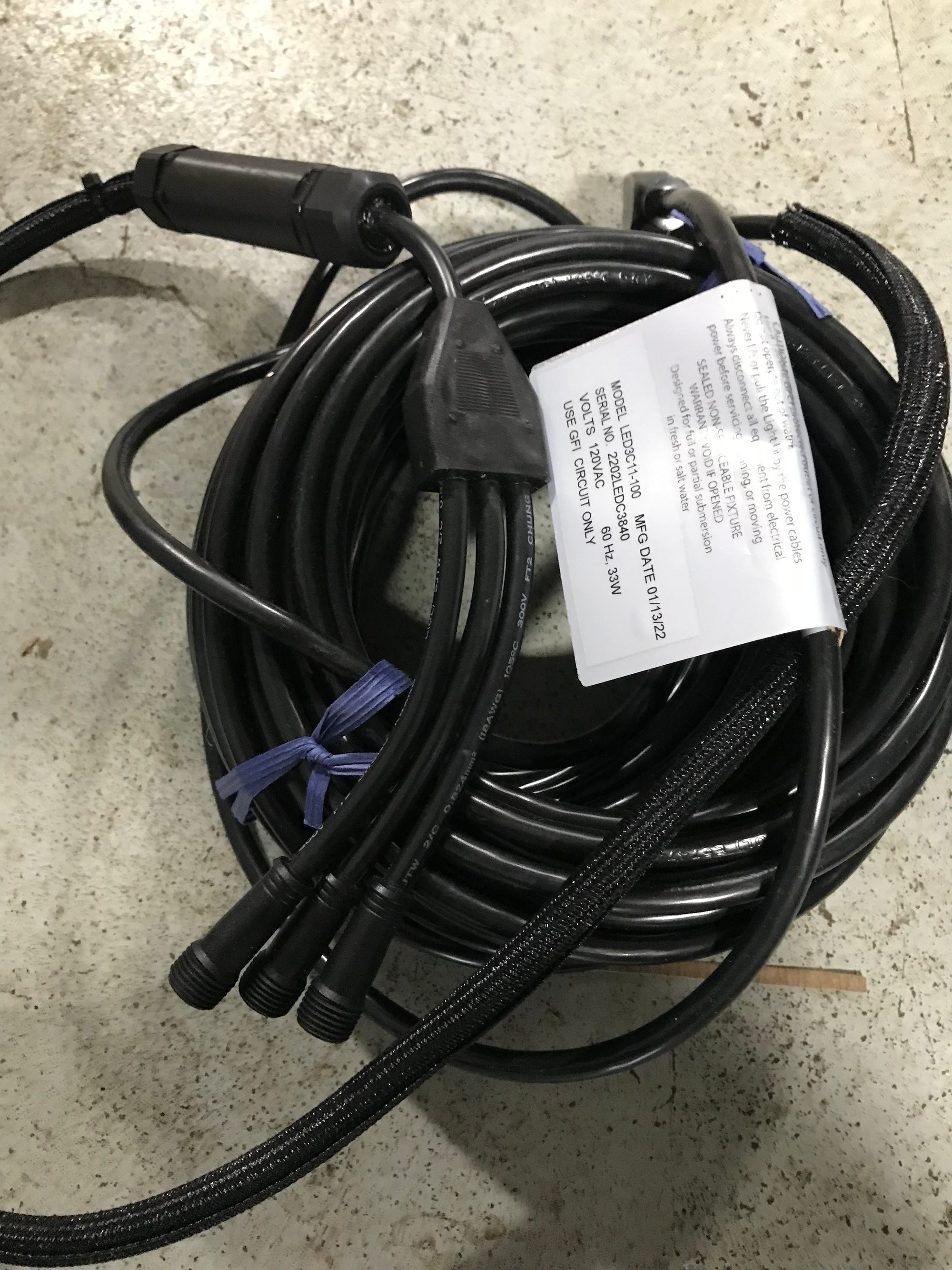 USED LIKE NEW: Kasco Marine: 120 Volt | LED Light Kits | White LED | For Water Fountains | 100ft cord | #0054, 0455, 0452