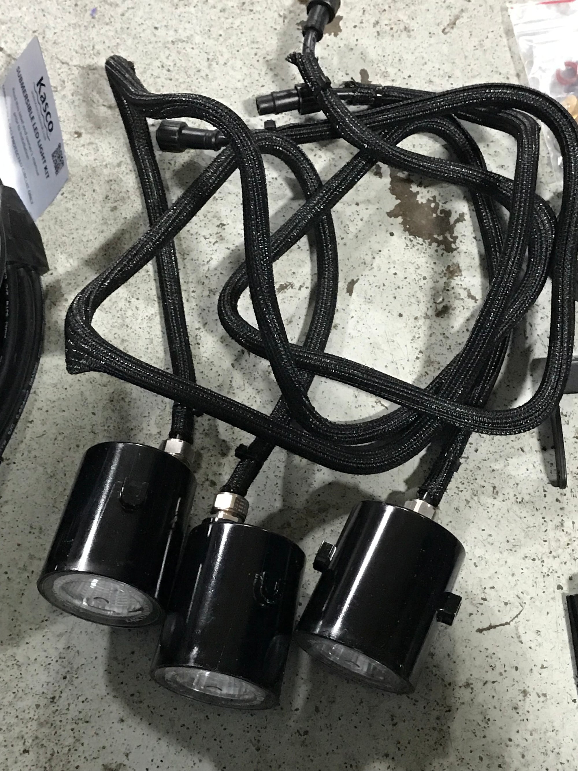 USED LIKE NEW: Kasco Marine: 120 Volt | LED Light Kits | White LED | For Water Fountains | 100ft cord | #0054, 0455, 0452