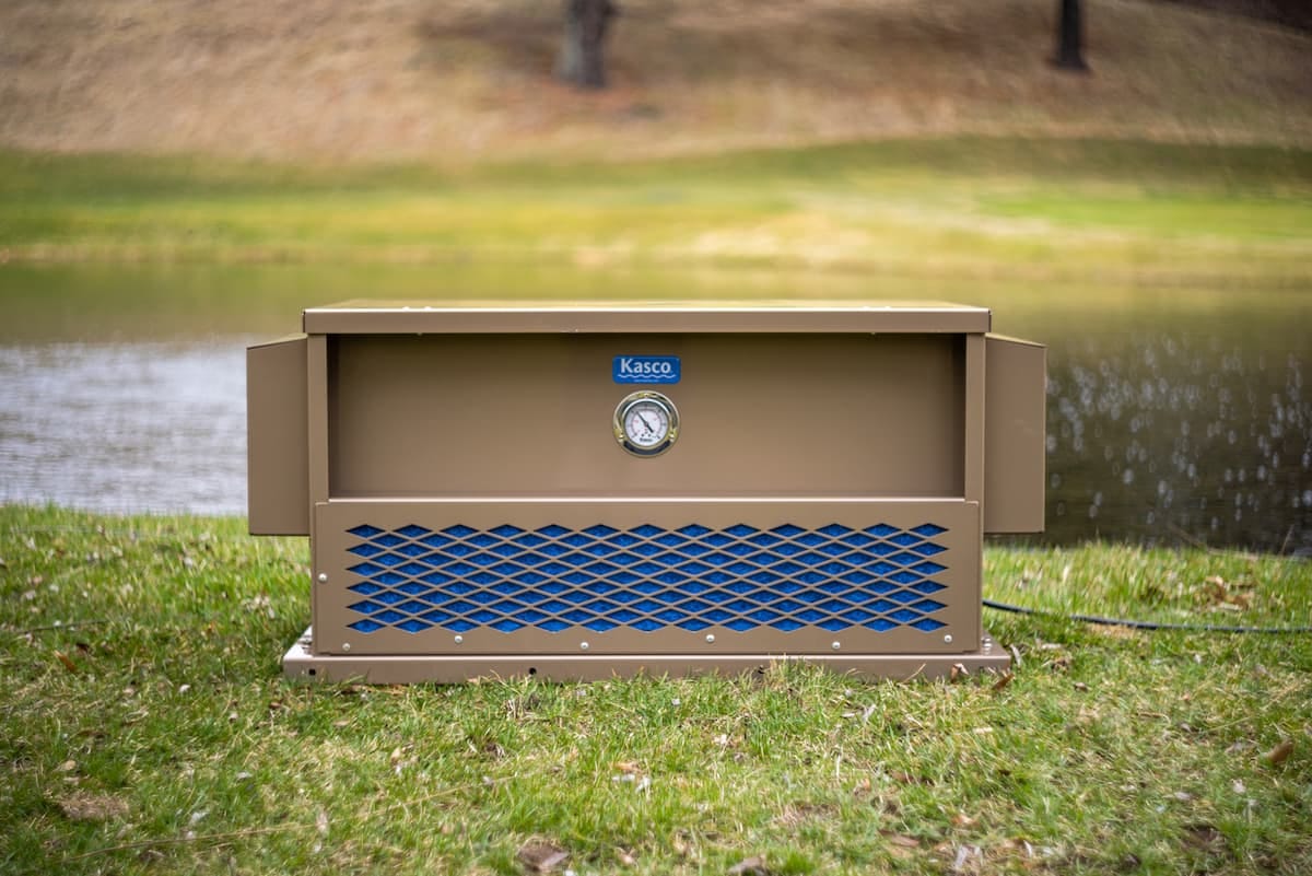 Kasco Marine: RobustAire™ 10 Aeration System, Large AireGuard Cabinet, Tubing Sold Separately | 120V or 240V