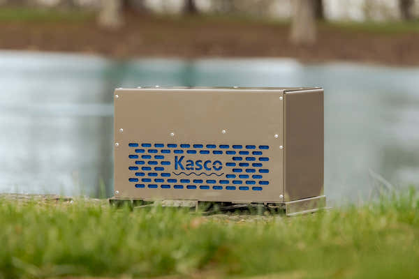 Kasco Marine: RobustAire™ 2 Aeration System, Small AireGuard Cabinet w/ Remote Valve Manifold, 200 ft Tubing | 1/4 HP or 1/2 HP, 120V or 240V