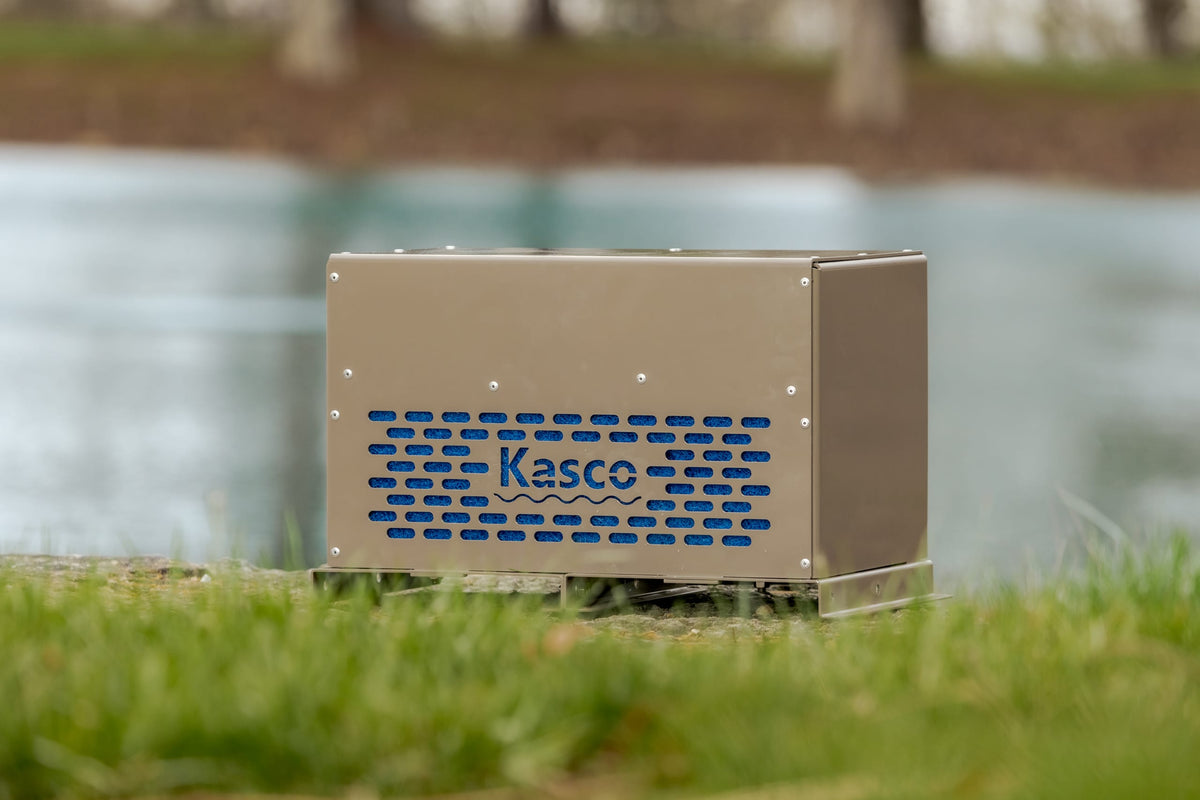 Kasco Marine: RobustAire™ 1 Aeration System, Small AireGuard Cabinet w/ Remote Valve Manifold, 100 ft Tubing | 120V or 240V