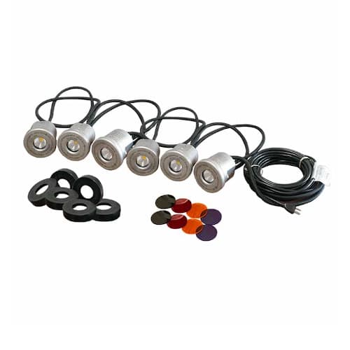 Kasco Marine: SS LED Light Kit, 3 Lights, 200ft cord, Full Stainless Steel Sleeving cord protection