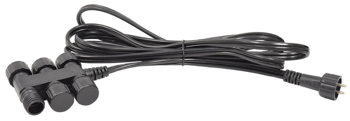 EasyPro: 15' Extension Cord w/ 6 outlets - for LED fixtures with quick connect plugs