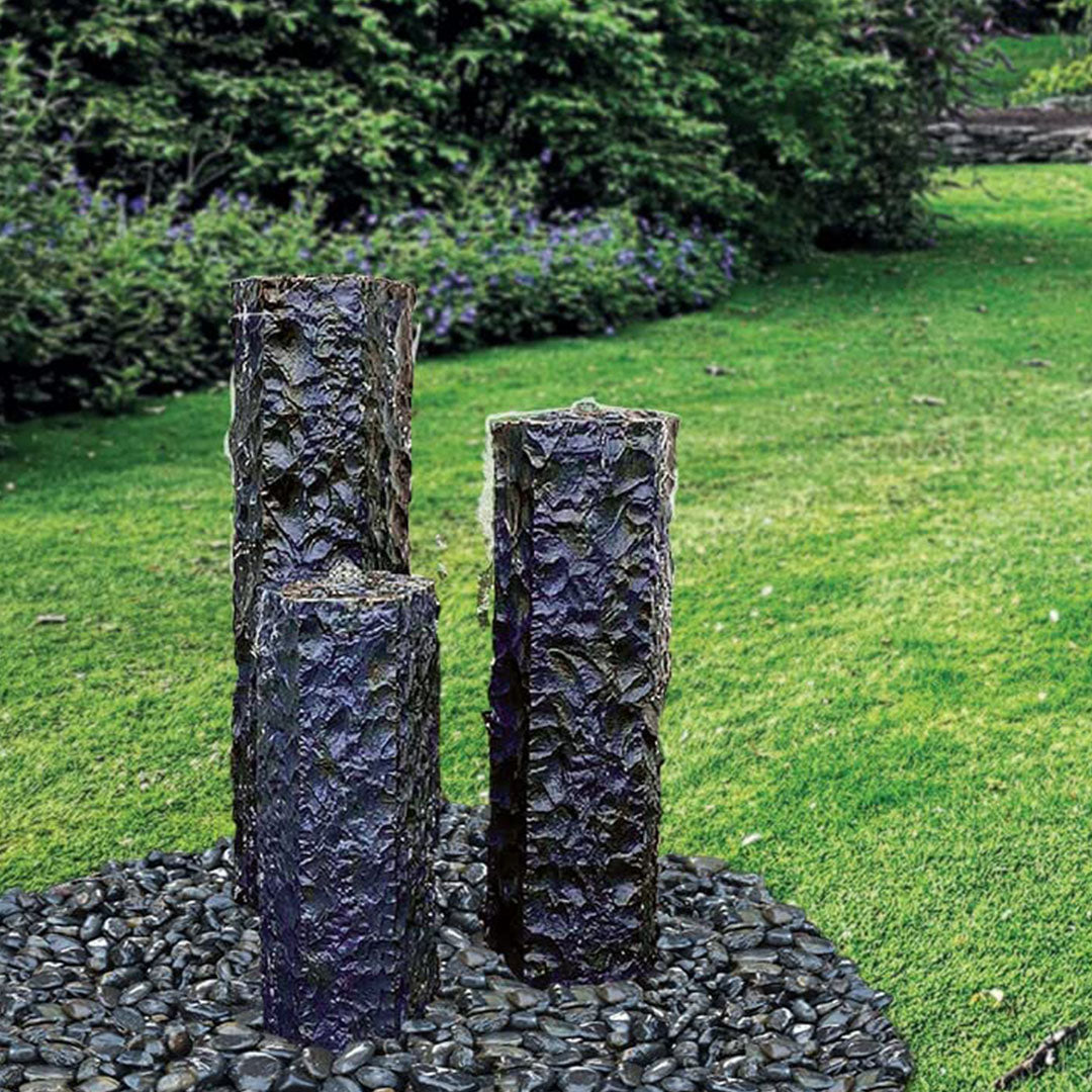 EasyPro: Tranquil Decor | Textured Midnight Basalt Fountain Complete Kit | 24", 30", 36"