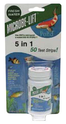 EasyPro: Microbe-Lift 5in1(nitrate, nitrite, hardness, alkalinity, pH) 50pc test strips