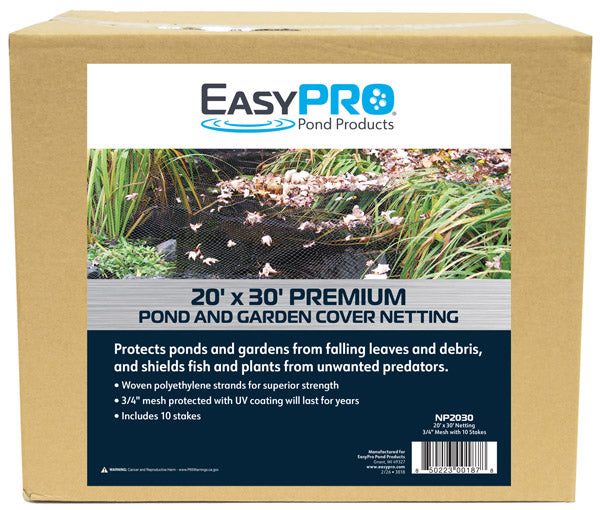 EasyPro: Prepackaged Premium Pond Cover Netting | 3 Sizes Available
