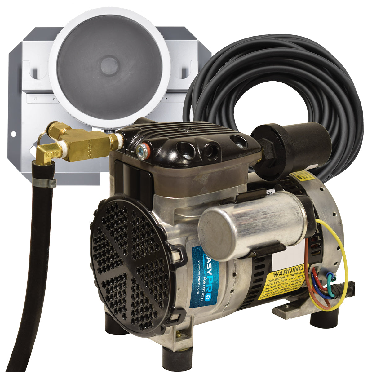 EasyPro: Used - USED, SUPERFICIAL RUST, SCRATCHES | 115V | Rocking Piston Pond Aeration System | QS1 | 1-diffuser | #0262