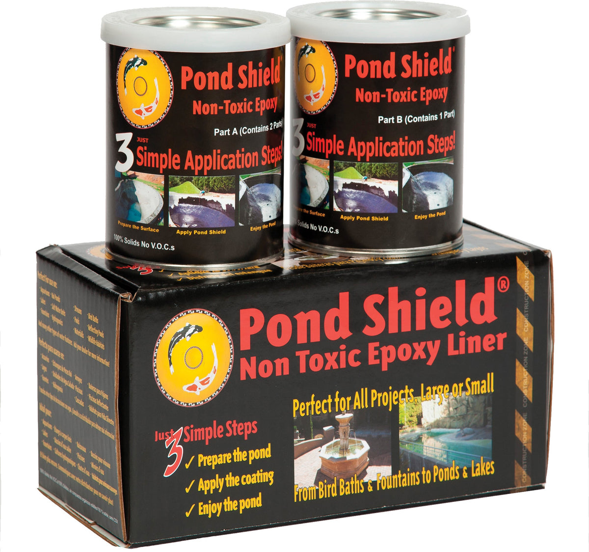 EasyPro: Pond Shield - Black - 1.5 quart two part kit