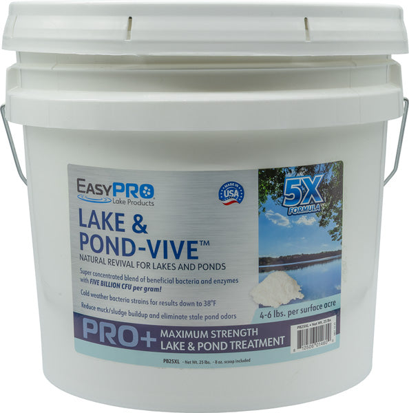 EasyPro: Pond-Vive Bacteria X 25 lb. Pail - Loose powder with 8 oz. scoop