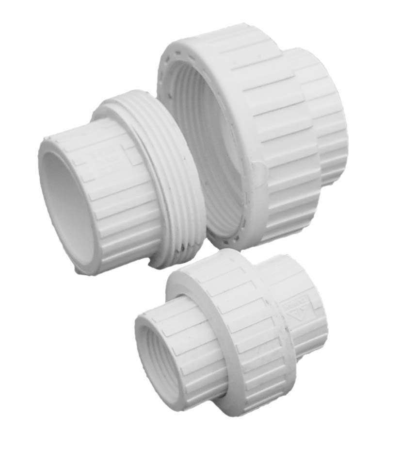 EasyPro: PVC Unions -- 1.5", 2", 3",  & 4" | SLIP X SLIP Union for PVC or Flex Pipe