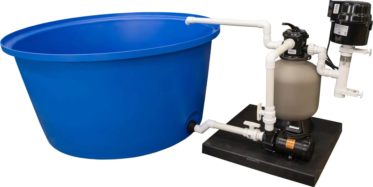 EasyPro: Complete Fish System with Blower- 300 gallons; Holds up to 75lbs of fish