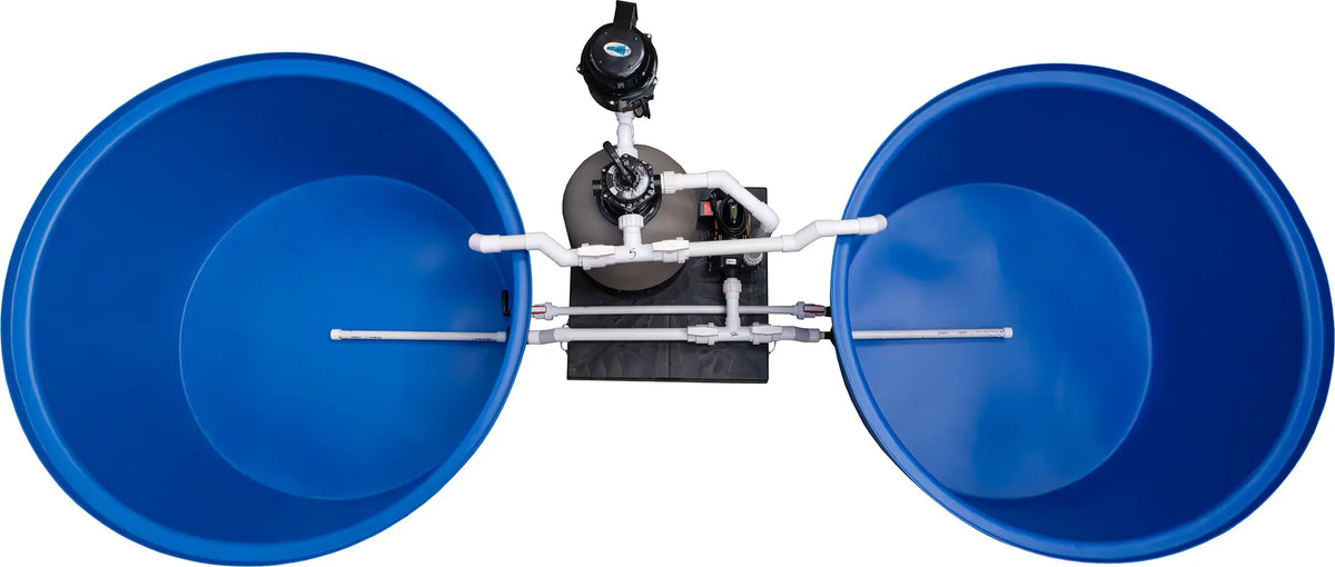 EasyPro: Complete Fish System with Blower - Two 300 Gallon tanks; Holds up to 150lbs of fish