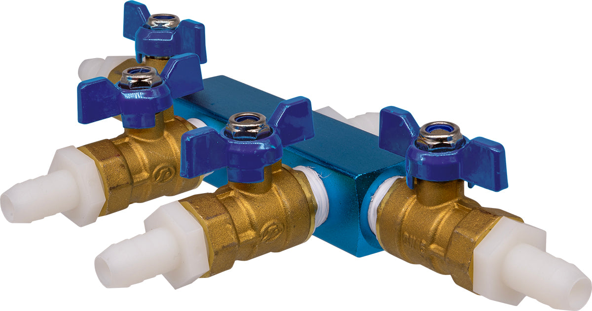 Easy Pro Splitters for Diffused Aeration Systems | 2, 3 & 4 - Way Manifold for Sub-Surface Aerators