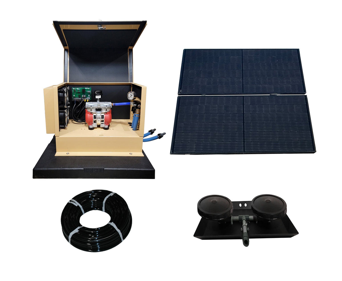 EasyPro: TurboAir Solar Aeration Kit with Quick Sink Tubing | 1 to 3 Diffusers