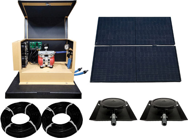 EasyPro: TurboAir Solar Aeration Kit with Quick Sink Tubing | 1 to 3 Diffusers