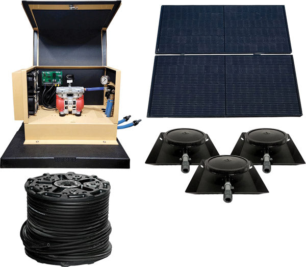EasyPro: TurboAir Solar Aeration Kit with Quick Sink Tubing | 1 to 3 Diffusers