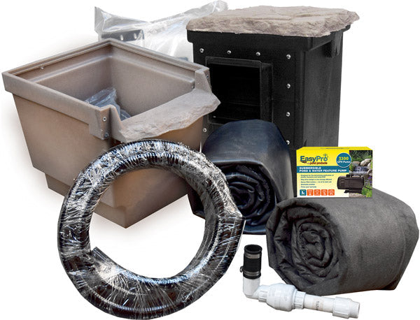 EasyPro: Complete Pond Kit | Mini to Large, 6' x 6' to 34' x 34' Ponds