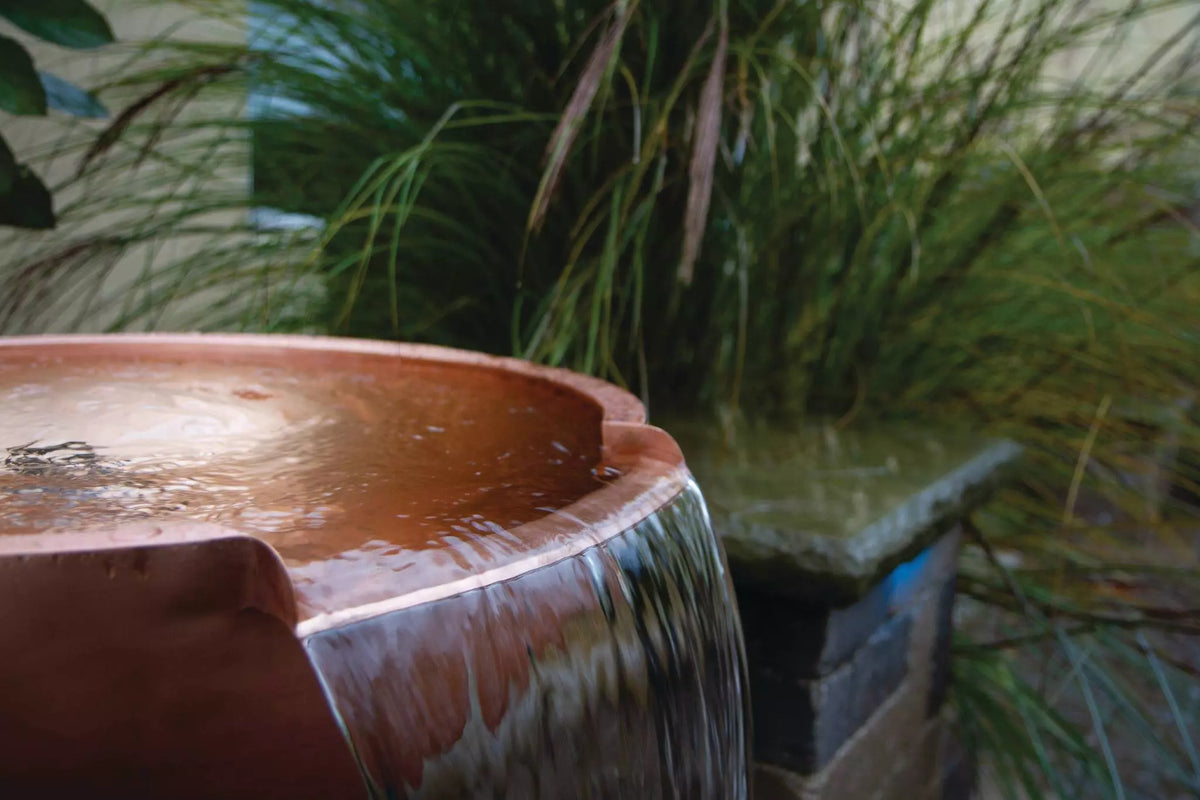 Atlantic Water Gardens: 26" Copper Bowl - Round - 12" Spillway