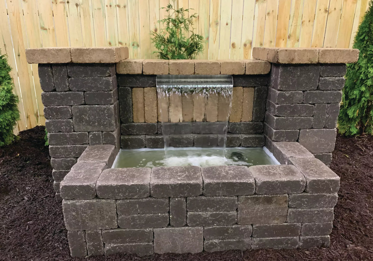 Atlantic Water Gardens: 24" Stainless Spillway Bundle | Black, Grey & Tan