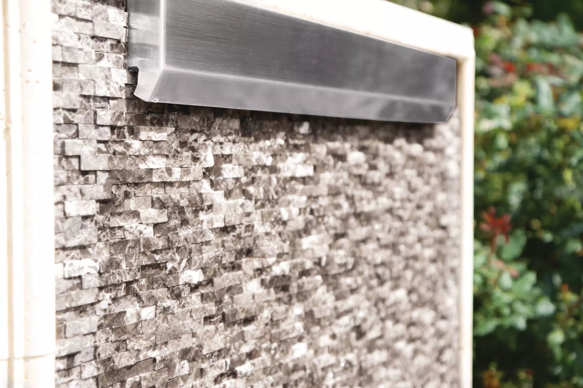 Atlantic Water Gardens: 24" Stainless Steel Waterwall Spillway