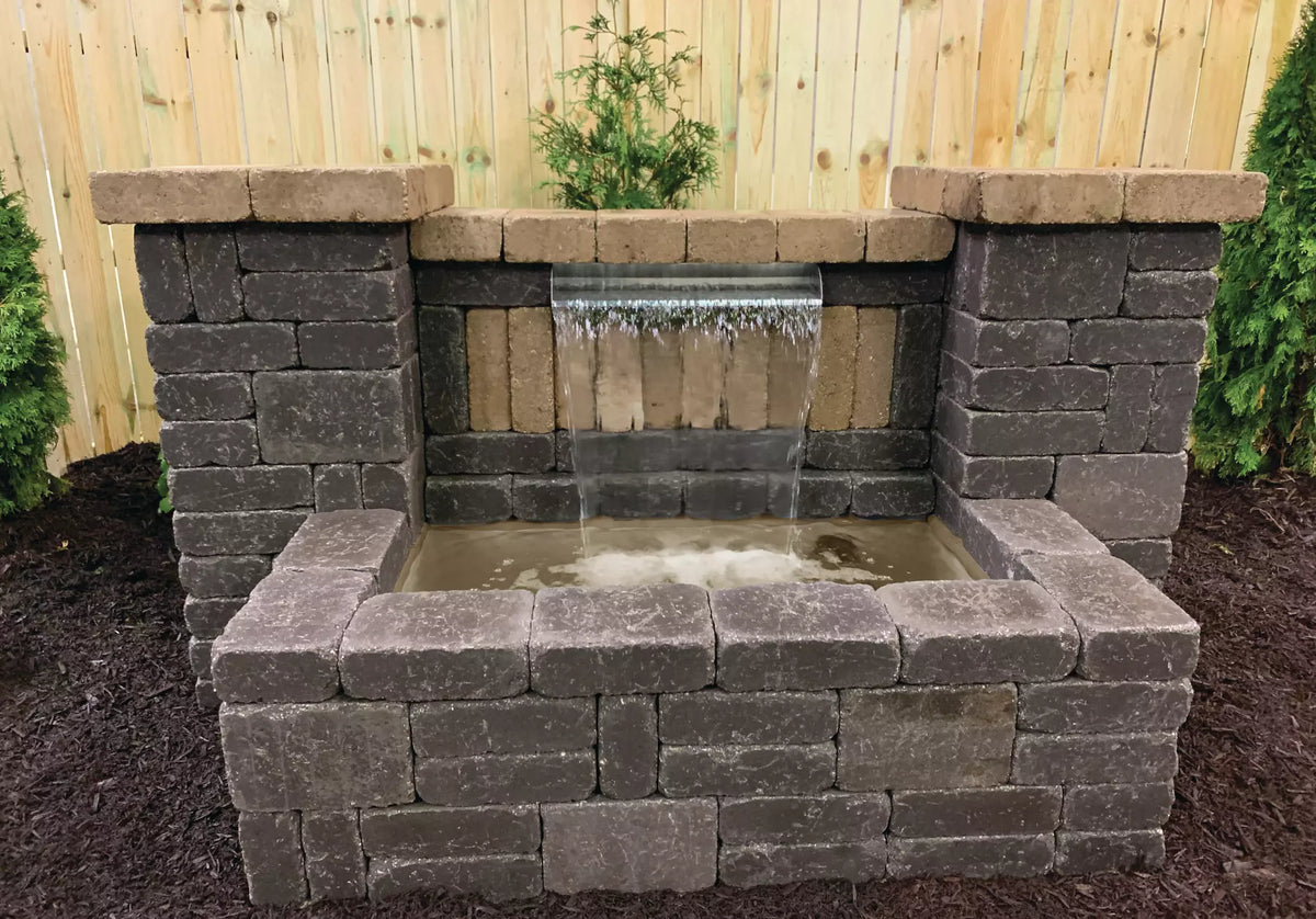 Atlantic Water Gardens: 24" Stainless Spillway Bundle | Black, Grey & Tan
