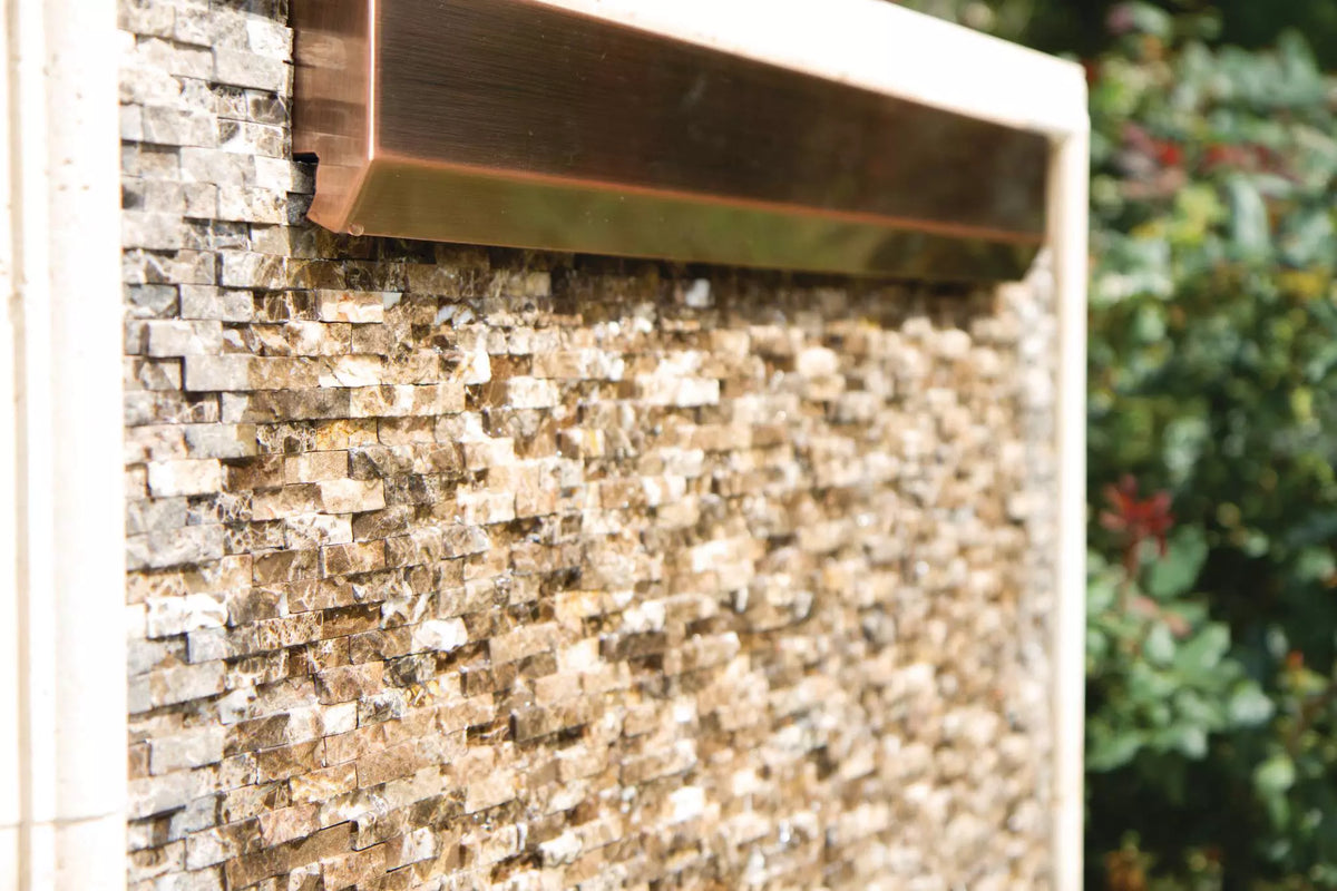 Atlantic Water Gardens: 24" Copper Finish Waterwall Spillway