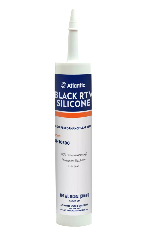 Atlantic Water Gardens: Black RTV Silicone Sealant | 2.8 oz & 10.3 oz