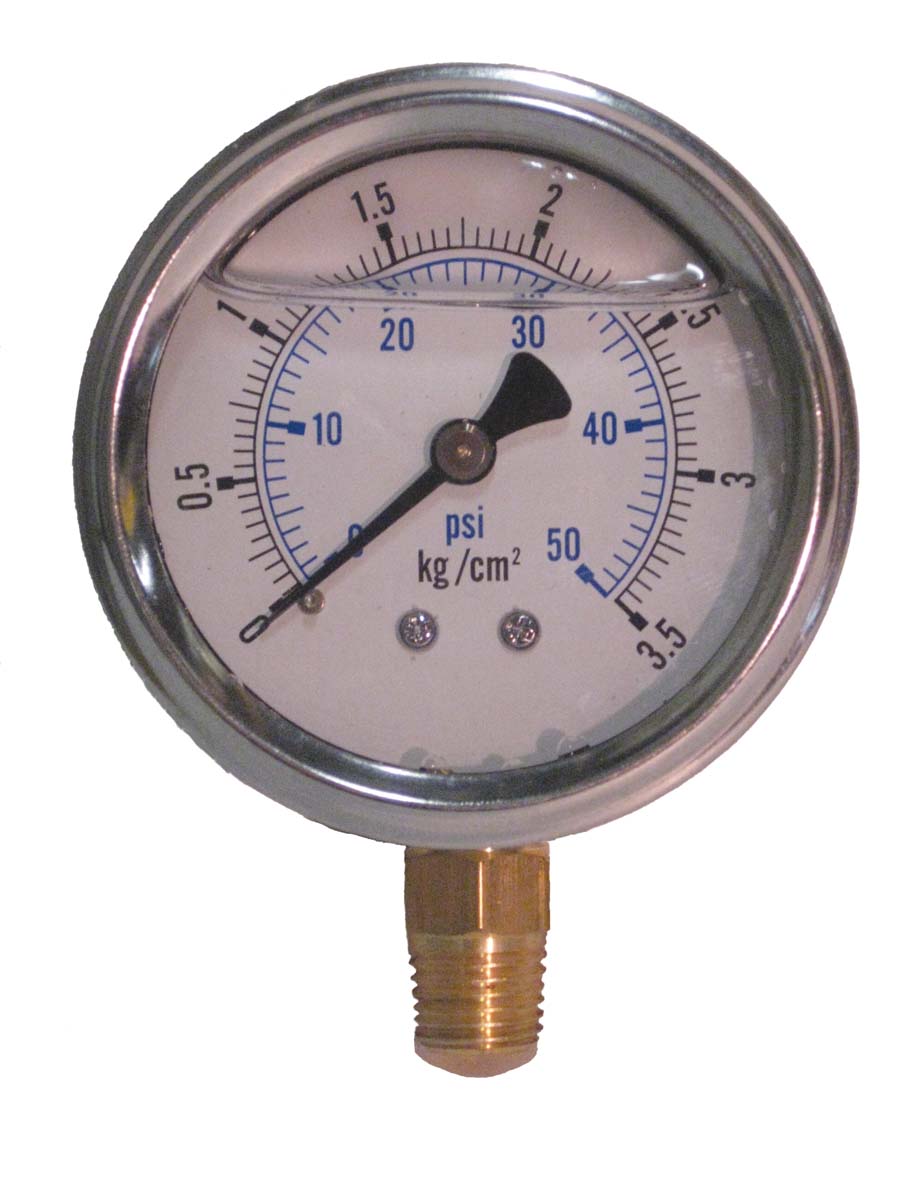 EasyPro: PSI liquid filled gauge 1/4" npt