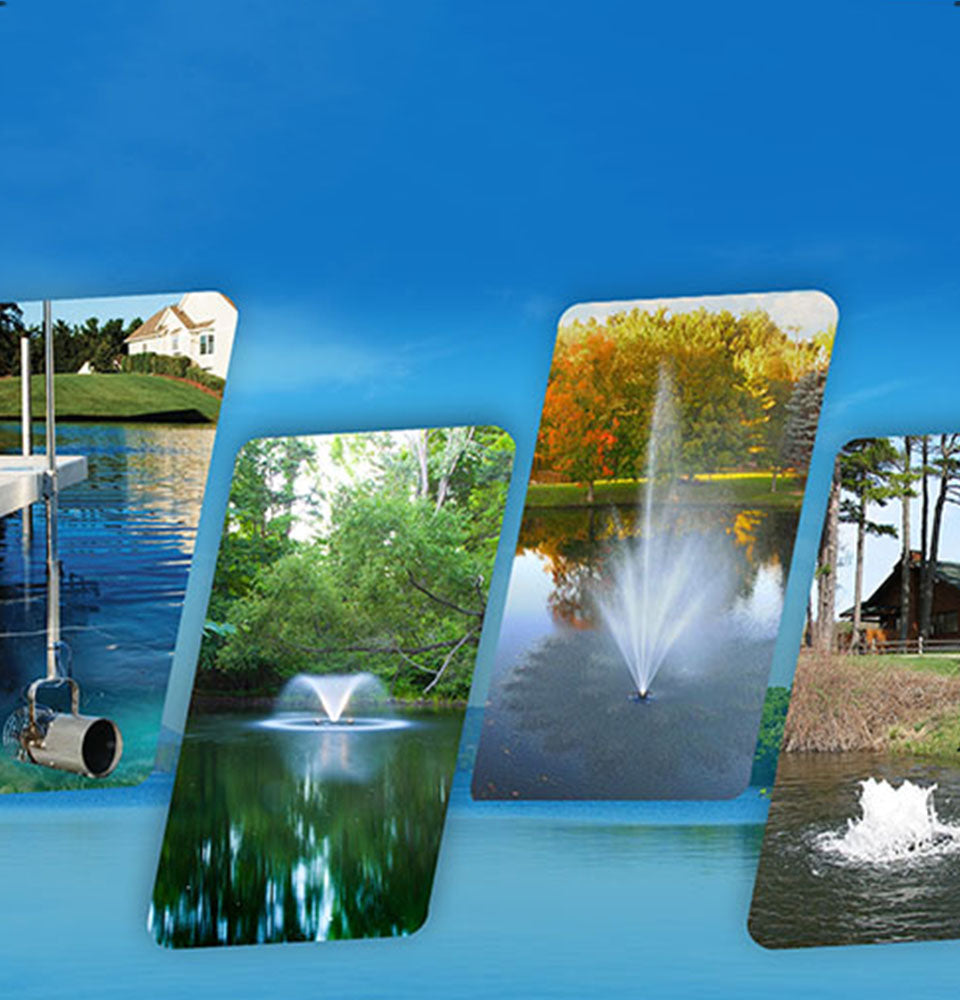 Scott Aerator has a variety of aeration systems and Lake fountains include: