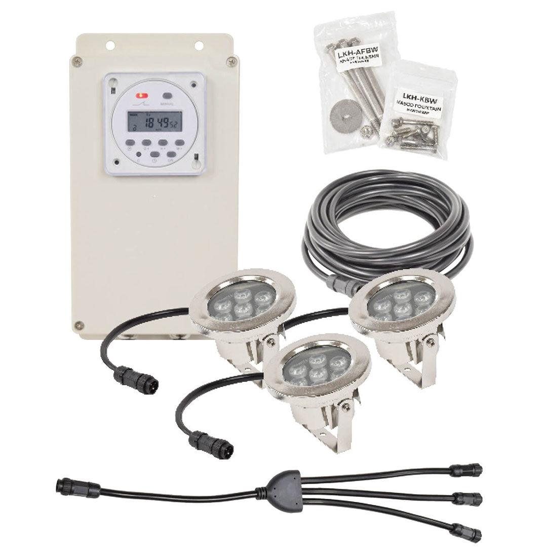 Easy Pro: 120V | White LED Water Fountain Lights | Fits Most Brands of Fountains - Midwest Ponds