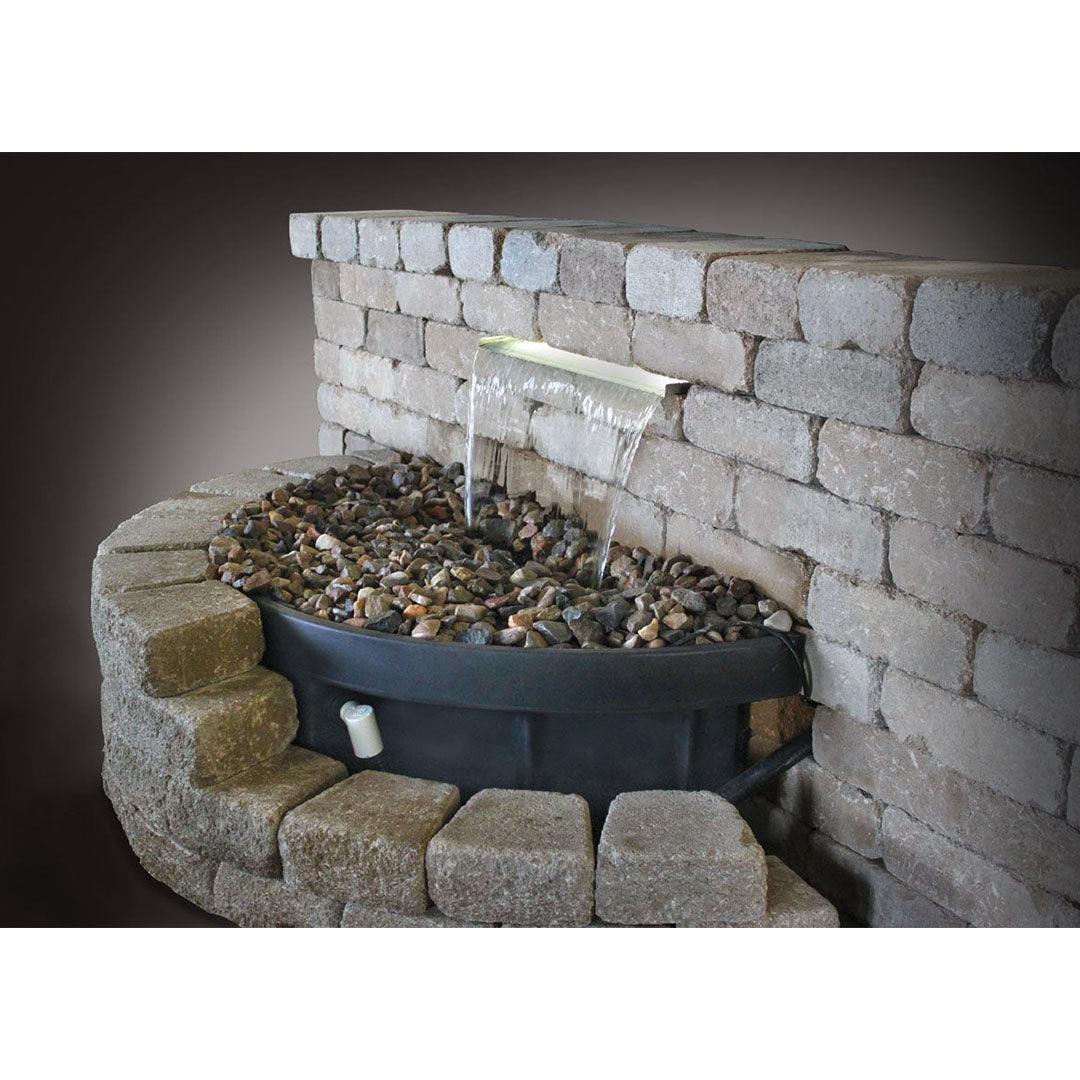 Easy Pro: Vianti Falls Extended Lip Spillway Kit | Available in 3 Sizes and Colors | Blue Light | Red Light - Midwest Ponds