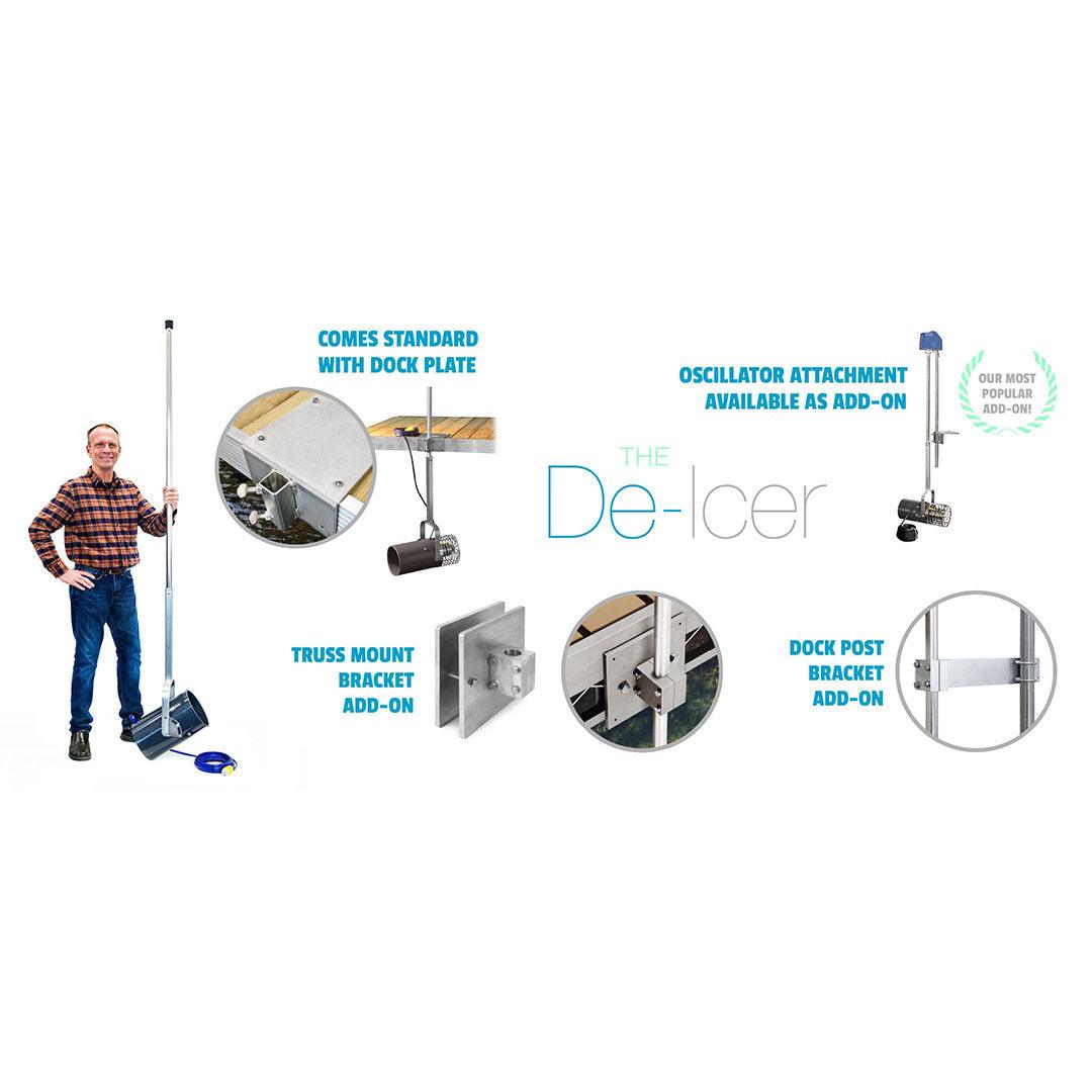 Scott Aerator: 115 Volt | Dock Mount Deicer | Dock Deicer | Dock Bubbler | De-Icer - Midwest Ponds